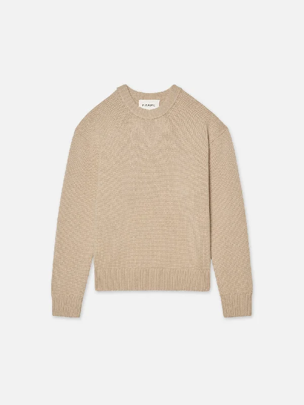 Cashmere Crewneck Sweater -- Sand Beige