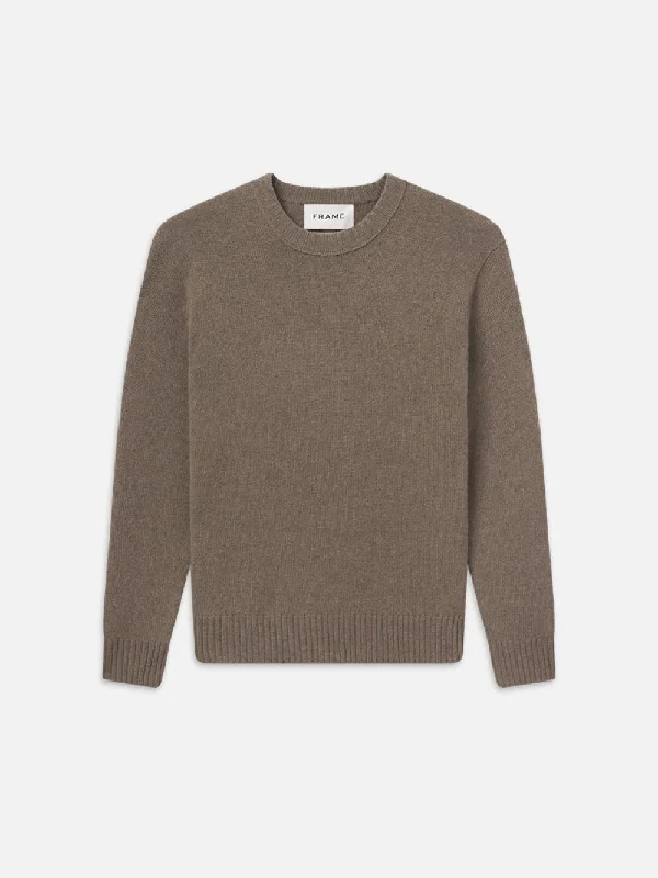 Cashmere Crewneck Sweater -- Soft Mocha