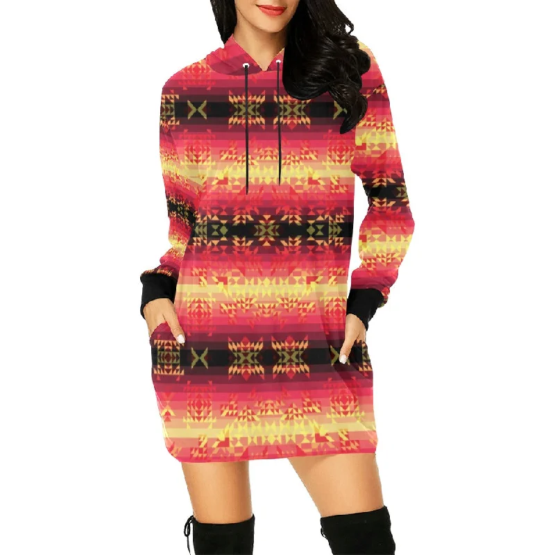 Soleil Fusion Rouge Hoodie Dress