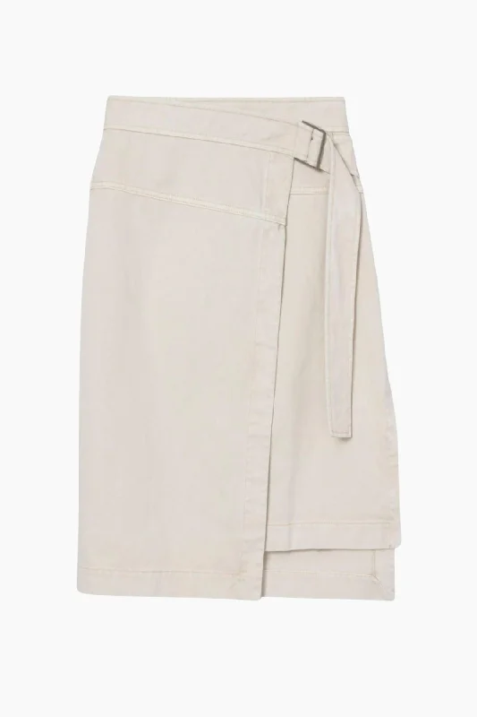 3.1 Phillip Lim Denim Wrap Skirt - Ecru