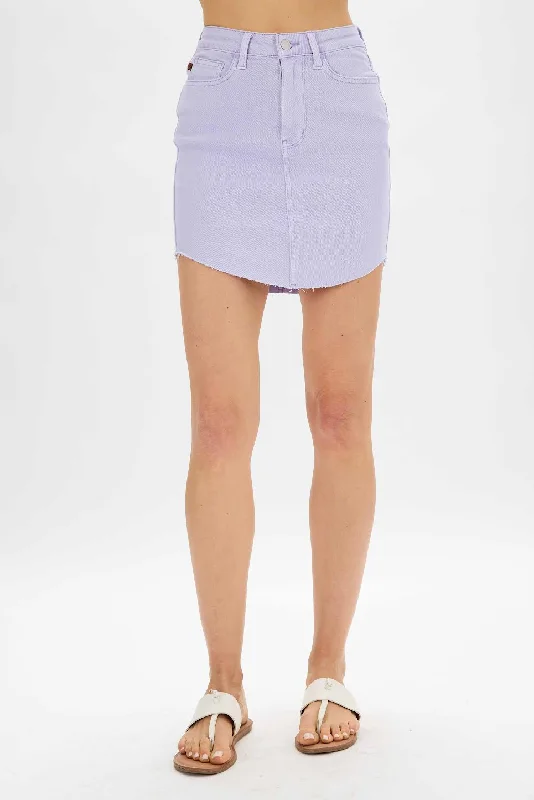 Alex Denim Skirt - Lavender by Judy Blue