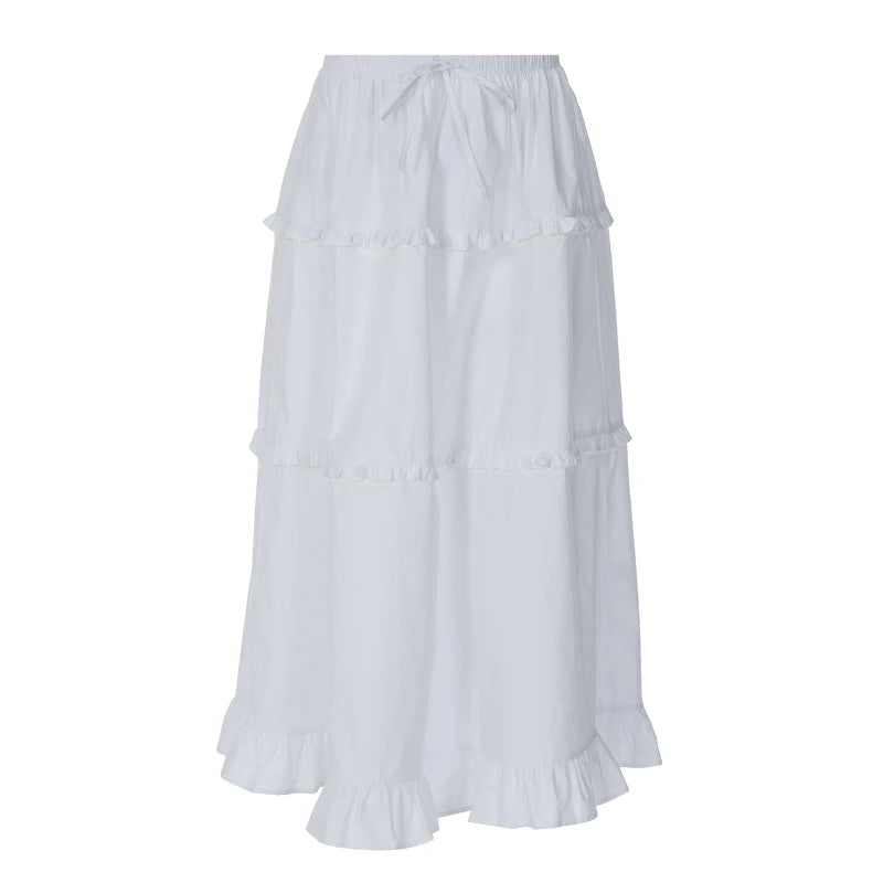 White-Long Skirt