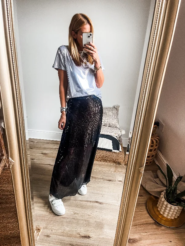 Sequin Maxi Skirt