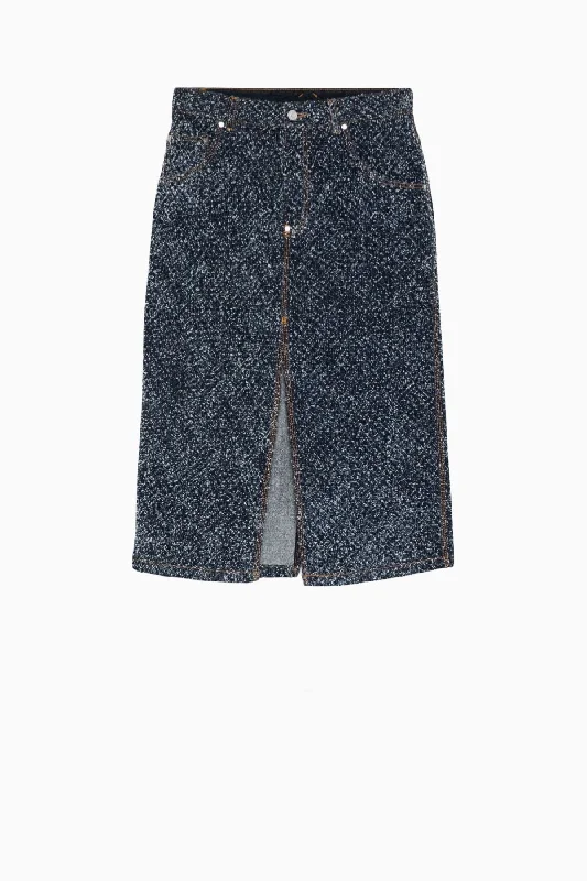 Stella McCartney Boucle Denim Skirt - Blue