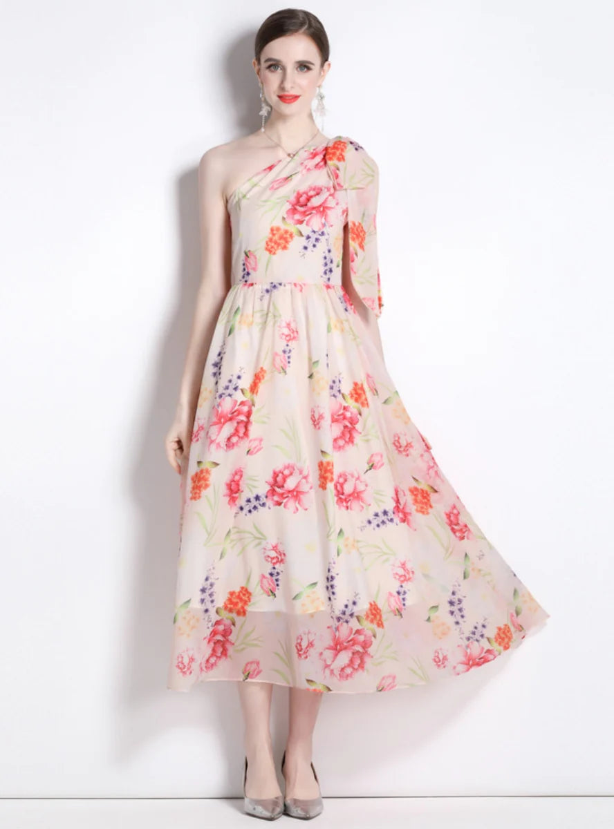 HOLIDAY BEACH RETRO FLORAL DRESS