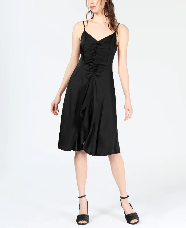 Bar III Ruffle Front A Line Dress