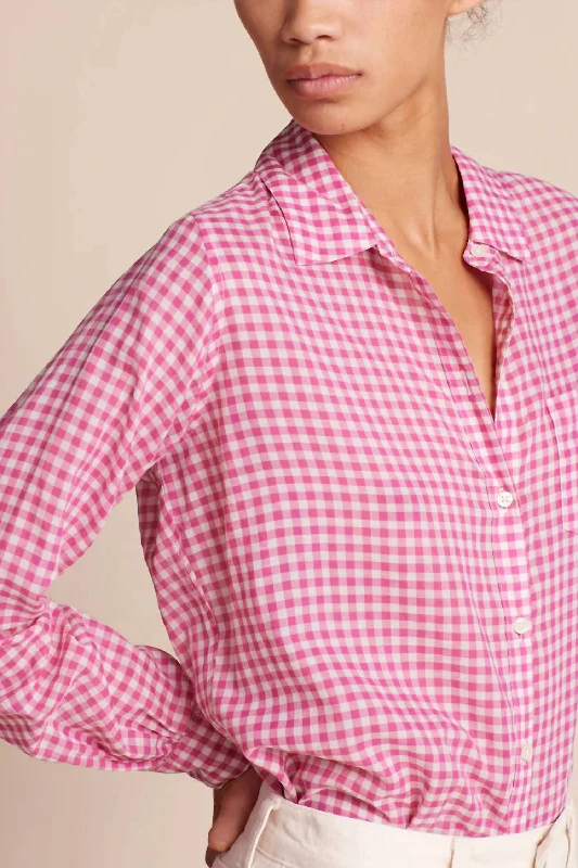 Grace Classic Shirt In Raspberry Check