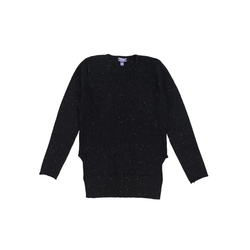 KIPP BLACK SPECKLED KNIT SWEATER