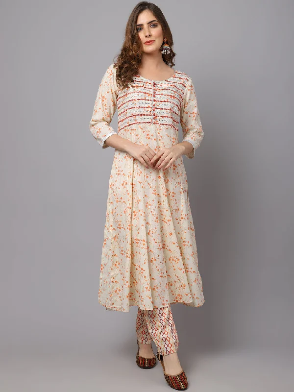 NOZ2TOZ Anarkali Kurta With Embroidered Detailing