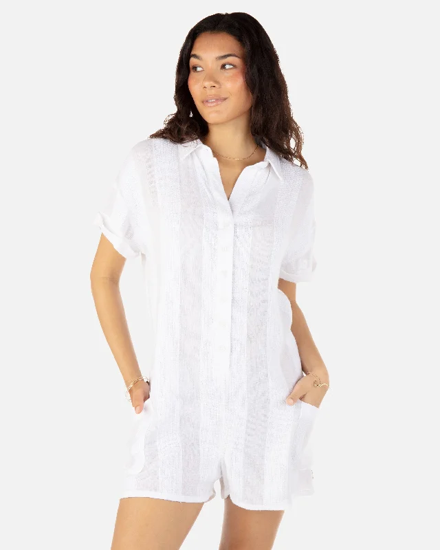 Stripe Gauze Romper