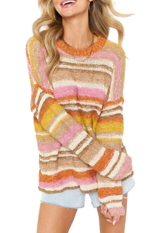 Sue Cuffed Sweater in Multi