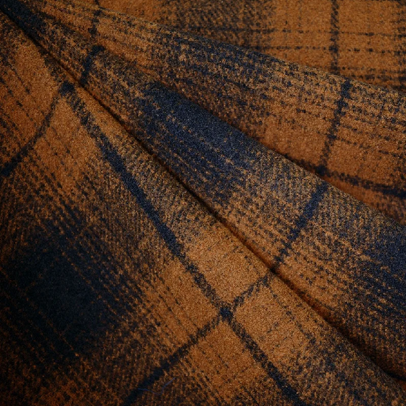 Tonal Plaid Recycled Fleece Shirting Spice