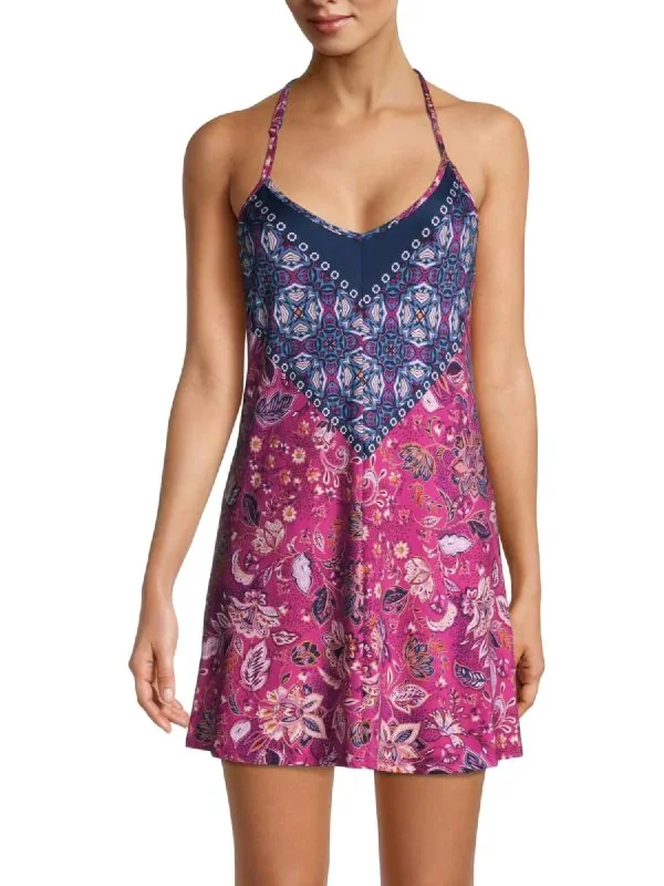 Waverly Floral Chemise in Raspberry