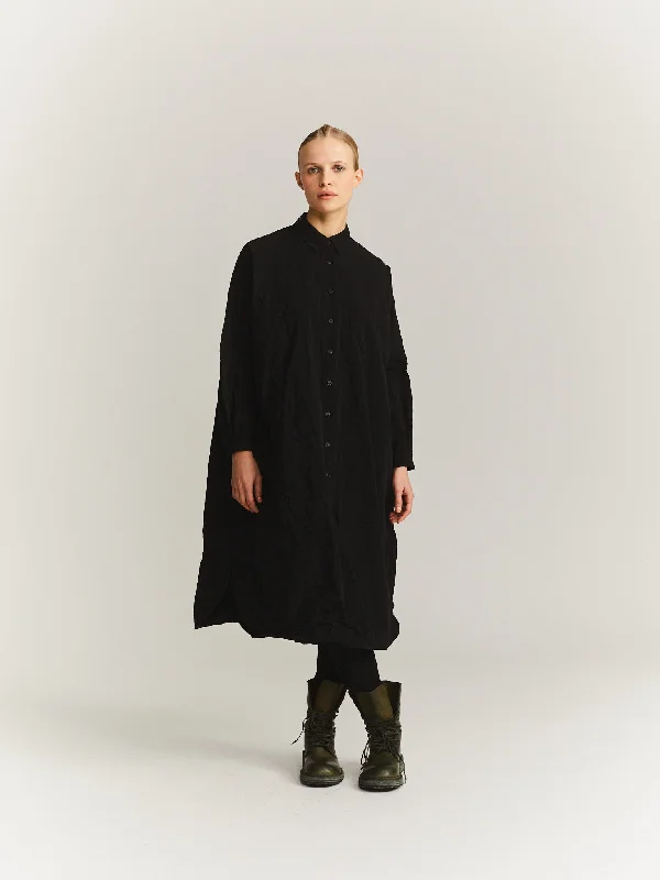 YUKI LONGUE SHIRT - PAPER COT - BLACK