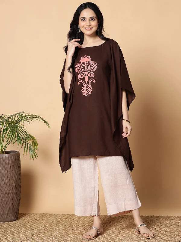 Coffee Kaftan Kurta - Gyrate