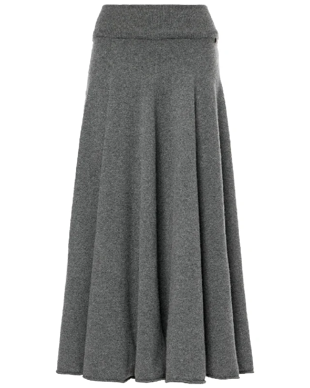 Felt Twirl Midi Skirt