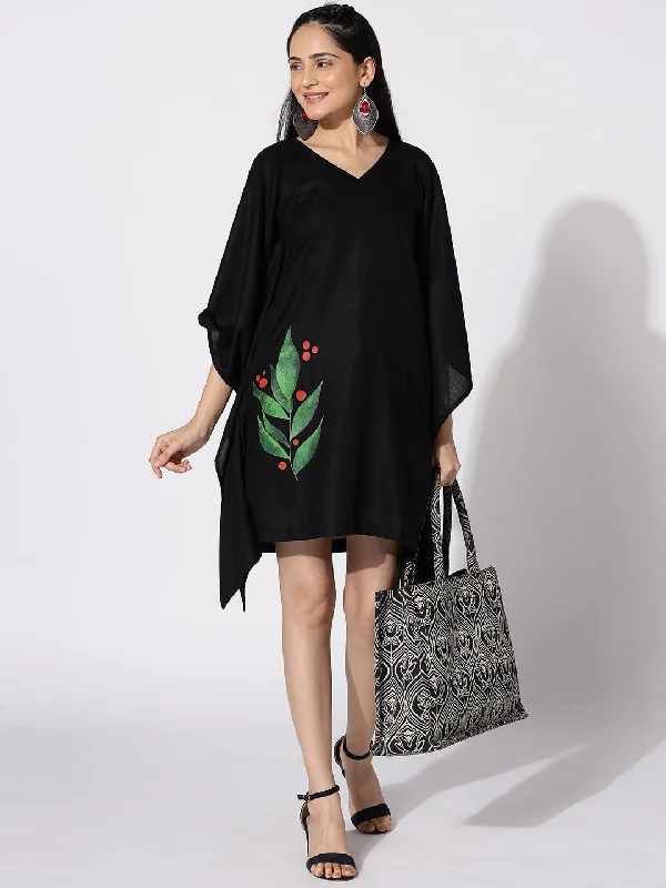 Black Rayon Kaftan - Eve