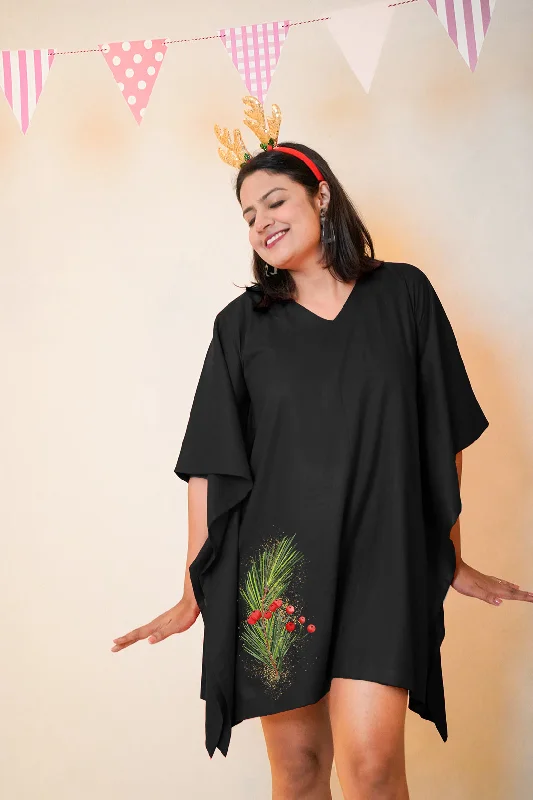 Black Rayon Kaftan - Holiday