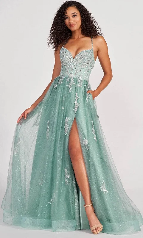 Colette By Daphne CL2062 - Glitter Tulle Prom Dress