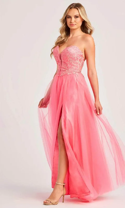 Colette By Daphne CL5132 - Strapless Tulle A-line Prom Dress