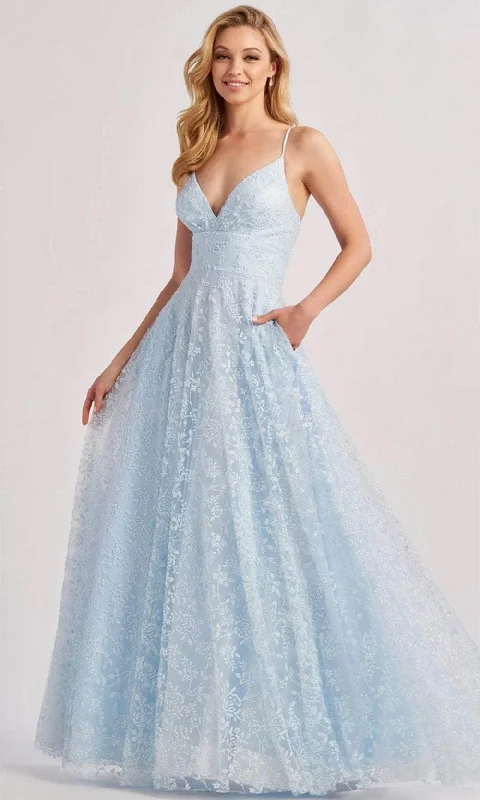 Colette By Daphne CL8650 - Lace Embossed Prom Dress