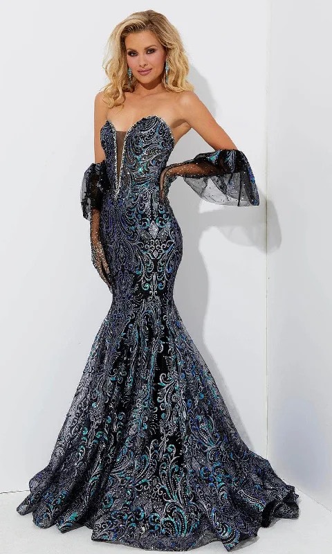 Jasz Couture 7521 - Sequin Pattern Mermaid Prom Dress