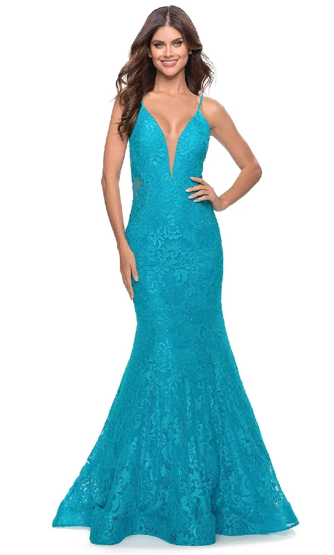 La Femme 31512 - Beaded Lace Classic Prom Dress