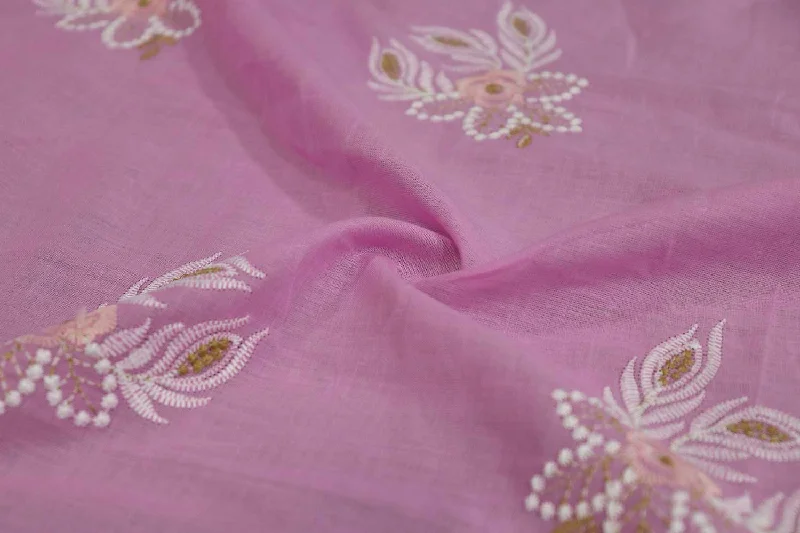 Multicolor Traditional Embroidered Cotton Lace Fabric