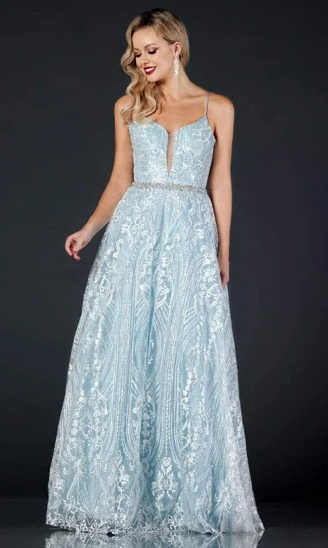 Trevi Collection - L2373 Lace A-Line Simple Prom Dress