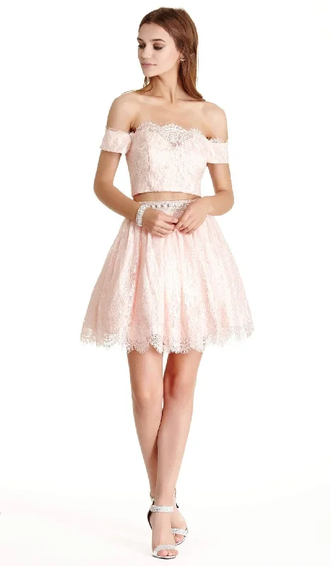 Trevi Collection - Lace Two Piece A-line Homecoming Dress