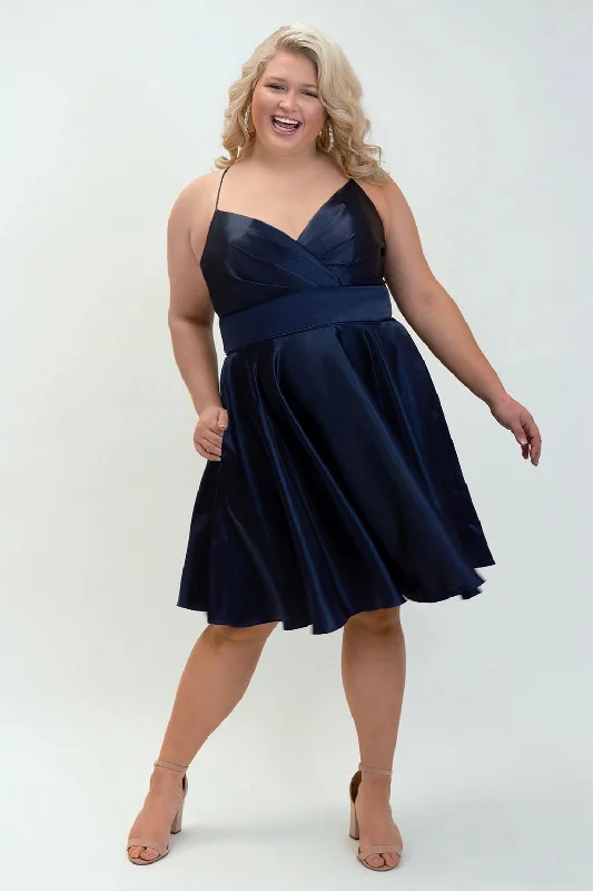 Sydneys Closet SC8124 Short Homecoming Plus size Dress